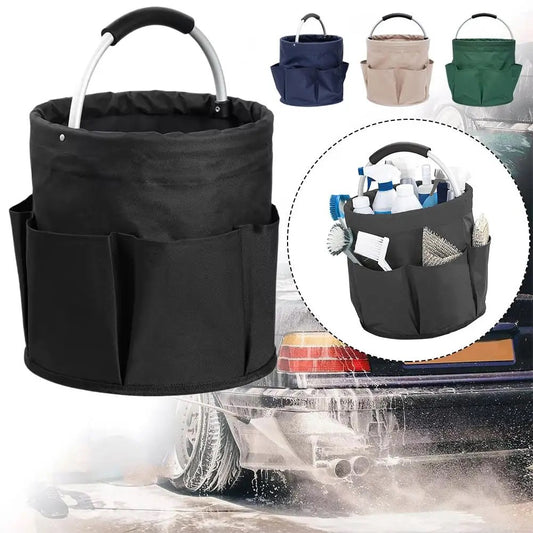 Coș de Picnic Portabil din Material Oxford, Negru, 28x28 cm