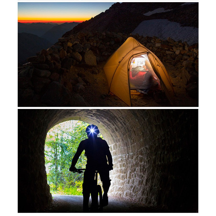 Lanterna LED de Montat pe Cap, cu Raza Lunga de Zoom, Far Telescopic, Reglabil, Rezistent la Apa, pentru Pescuit in Aer Liber, Camping, Lumina Puternica, Lanterna, 7x4.5x6 cm, Negru