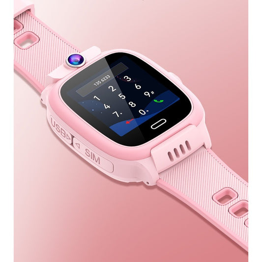 Ceas Smartwatch, Pentru Copii, Model Y36, cu Functie Telefon, 4G, Localizare LBS, Istoric Traseu, Monitorizare Spion, Apel Video, Rezistent la Apa, Roz
