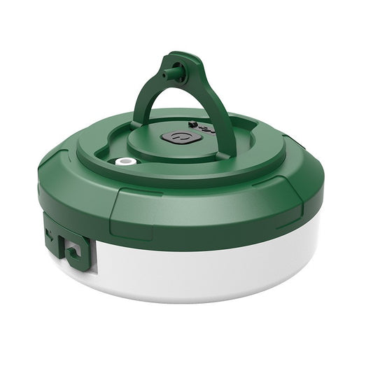 Lumină de camping LED încărcare USB, șir colorat, pentru aer liber, cort, Distanta 10 metri, 1800mAH, 10.5x4.3 cm, Alb Verde