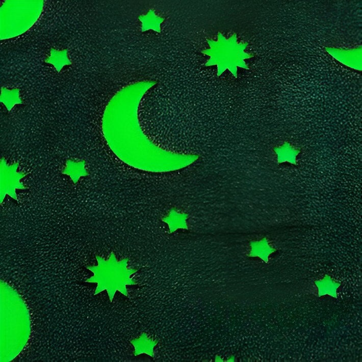 Patura Fosforescenta, Moale, Pufoasa, Lumineaza in Intuneric, 1.5x2 m, Model Cer Instelat, Gri