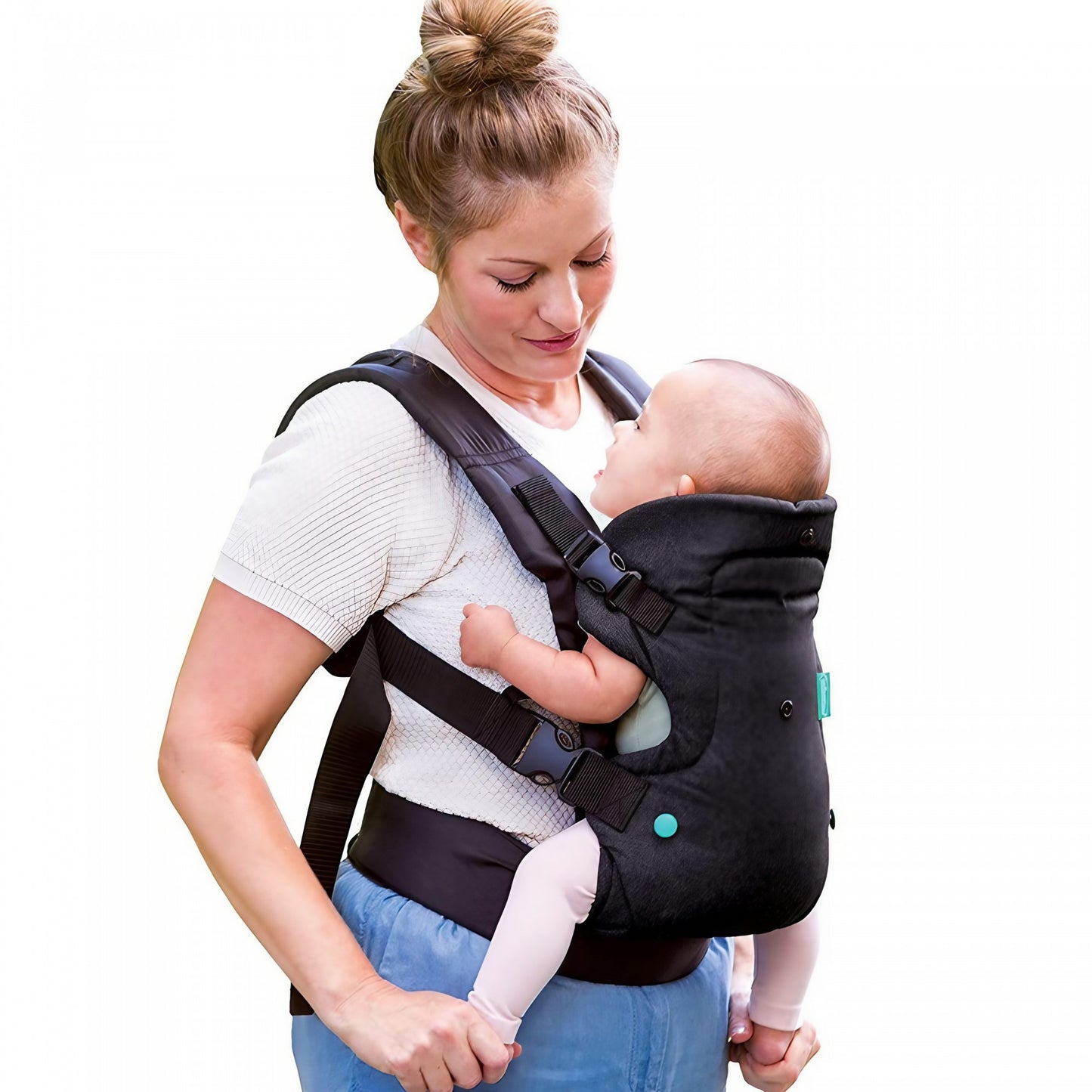 Marsupiu Ergonomic, 4 in 1, Multifunctional, 4 Pozitii, 6-36 Luni, 3.5kg - 15 kg, Negru