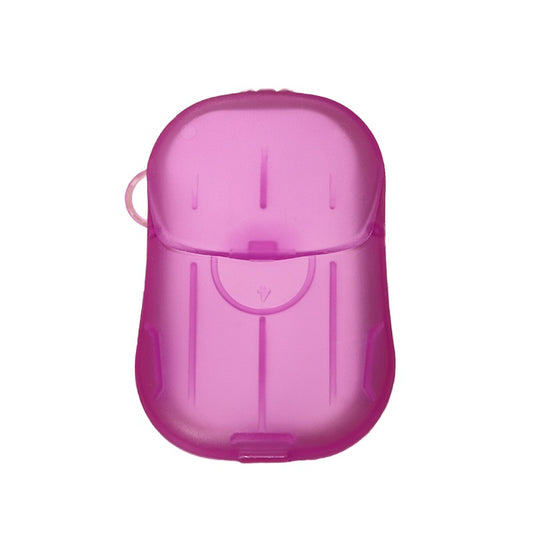 Mini Cutie de Sapun din Hartie, de Unica Folosinta, Portabila, Potrivit pentru Calatorii, 20 buc, Roz