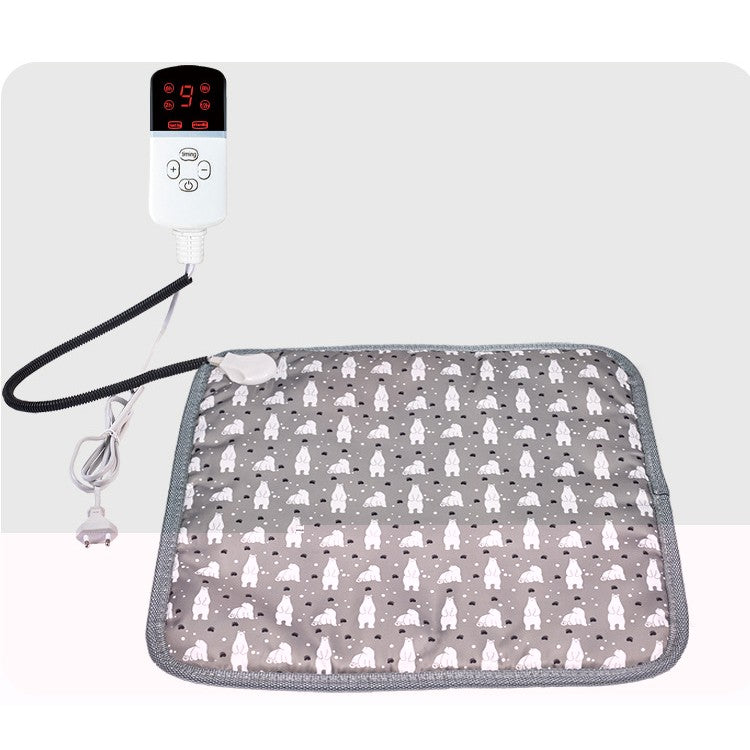 Patura electrica pentru animale de companie cu tub anti-muscatura, perna pentru caini, 45 x 45 cm, 28 W, 9 trepte de reglaj perna pentru pisici, anti-alunecare, gri