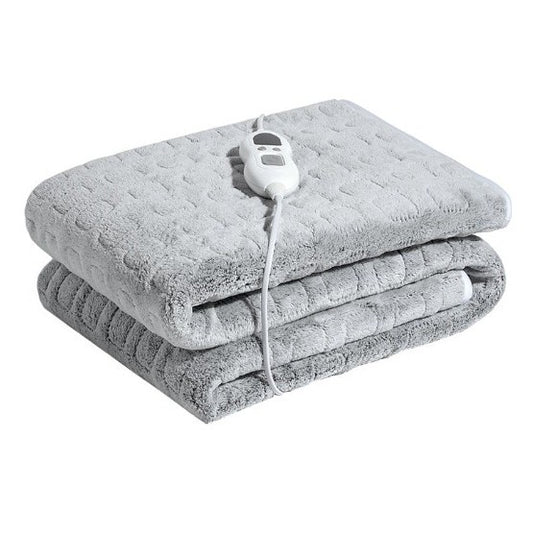 Patura electrica simpla, 100 W, 152 x 127 cm, 6 trepte de reglare, Gri