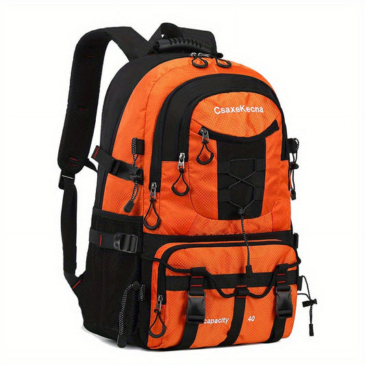 Rucsac Multifunctional de Alpinism, Capacitate 36-55 L, de Calatorie, Impermeabil, Slot USB Incarcare Telefon, Bretele Reglabile, 52 x 34 x 19 cm, Portocaliu
