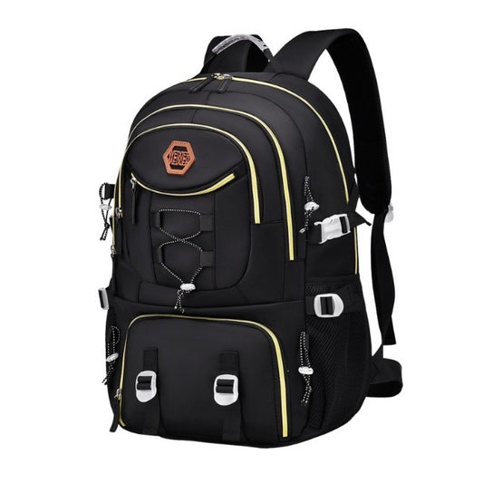 Rucsac Multifunctional pentru Calatorie, pentru Alpinism, Voiaj, Drumetii, din Panza Oxford, 34x16x52 cm, Negru