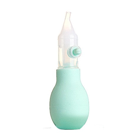 Set Aspirator Nazal pentru Copii, Manual, Anti-Reflux, cu Pompita, Usor de Curatat, Varf din Silicon, 11.2x4cm, Verde